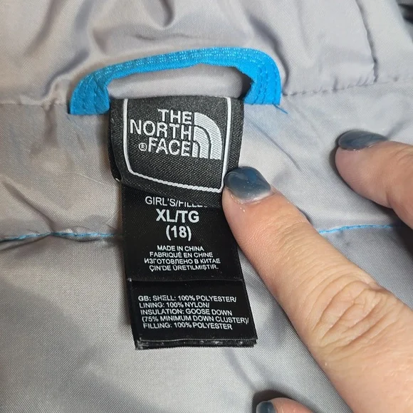 The North Face Bright Blue Heatseeker Girls Winter Jacket - Picture 2 of 9